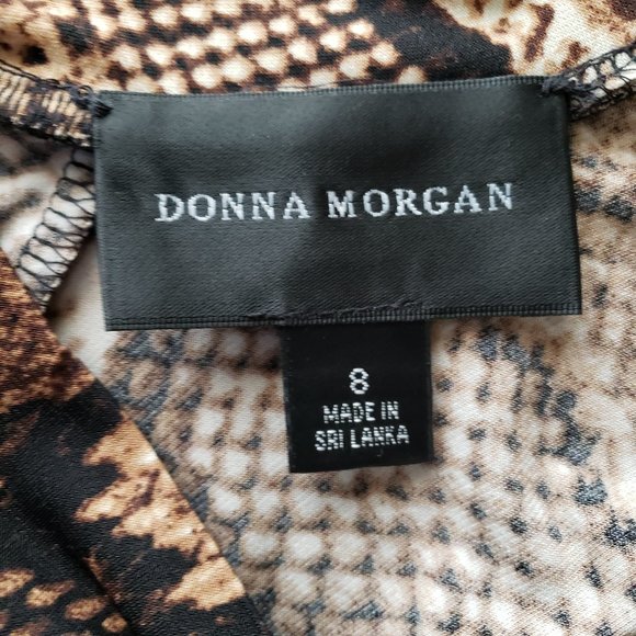 Donna Morgan Stretchy Jersey Snake Print Dress, 8 - Picture 5 of 5